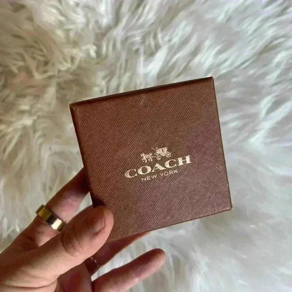 COACH BROWN WATCH GIFT BOX WITH WARRANTY/MANUAL BOOKLET
